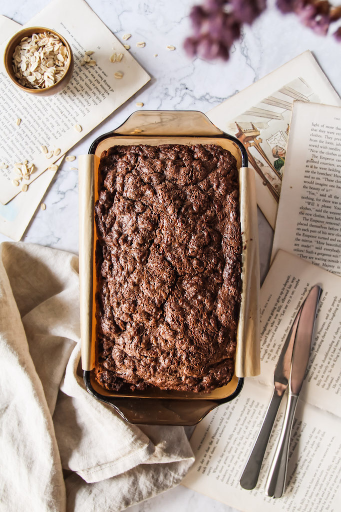 Nutella Swirled Roasted Banana Bread