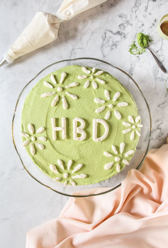 Matcha Grinch Cake