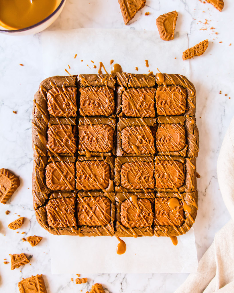 The Ultimate Chewy Biscoff Blondies