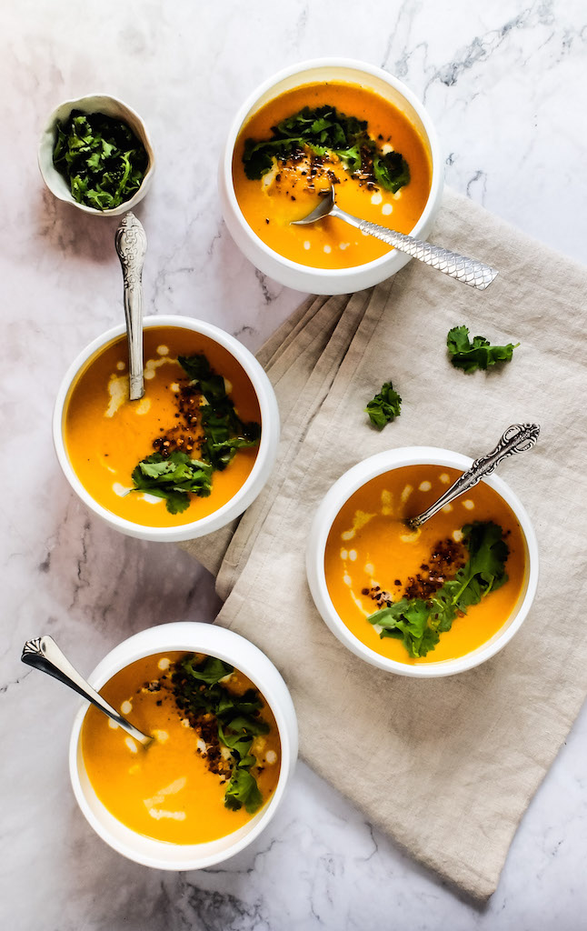 Autumn Carrot Soup with Ginger and Coconut