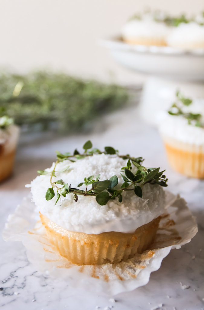 White Christmas Fluffy Coconut Cupcakes