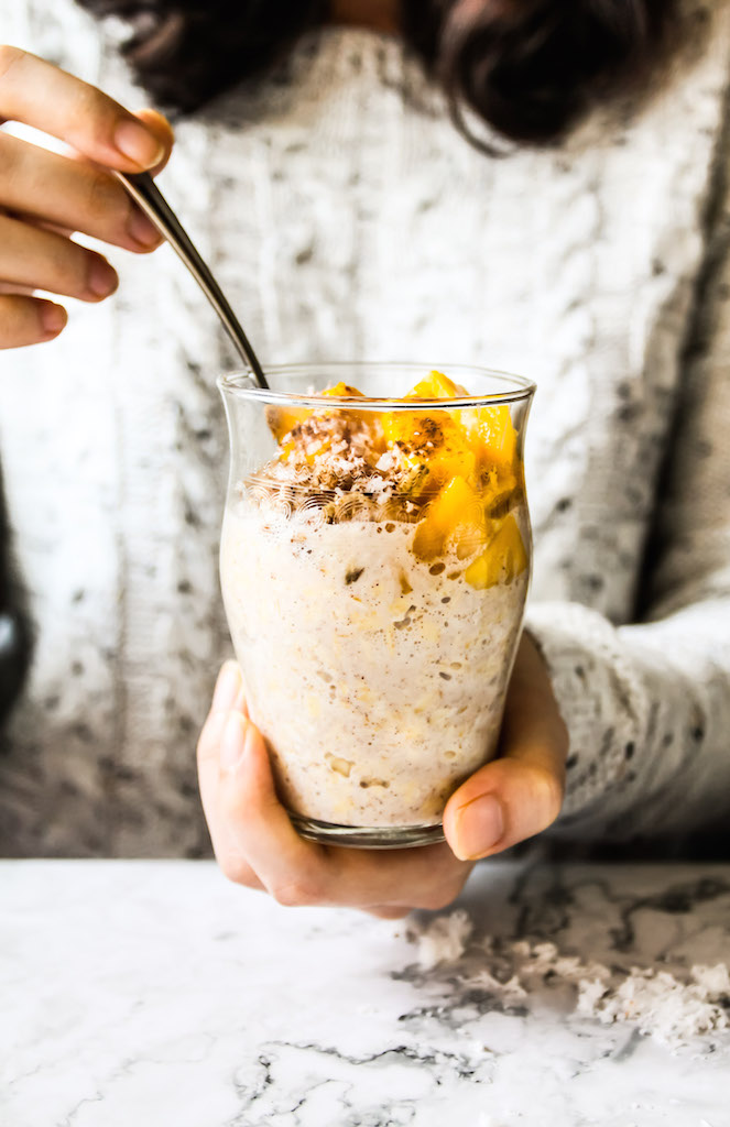 Horchata Overnight Oats with Guimaras Mangoes