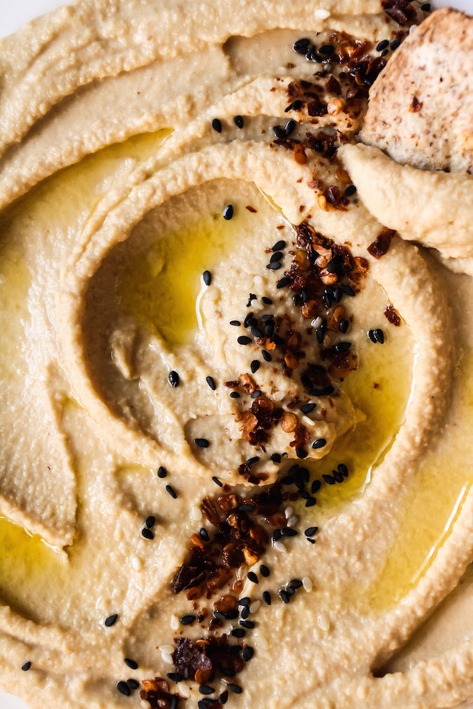 Miso Hummus with Shichimi  Togarashi Spiced Pita