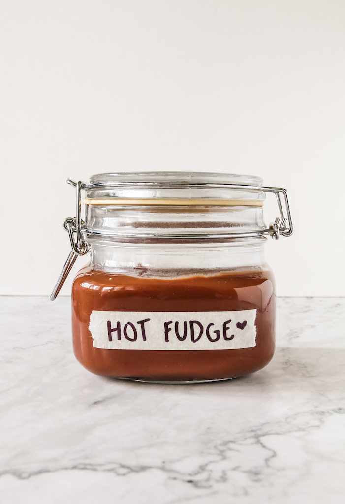 A big jar of hot fudge