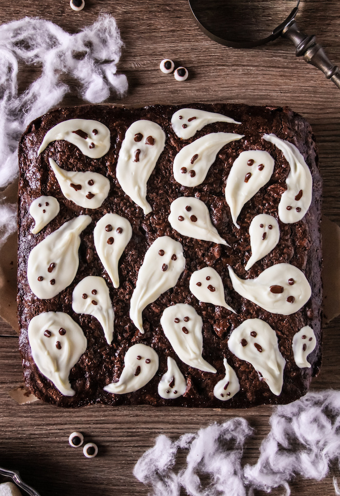 Spooky Vegan Mochi Brownies