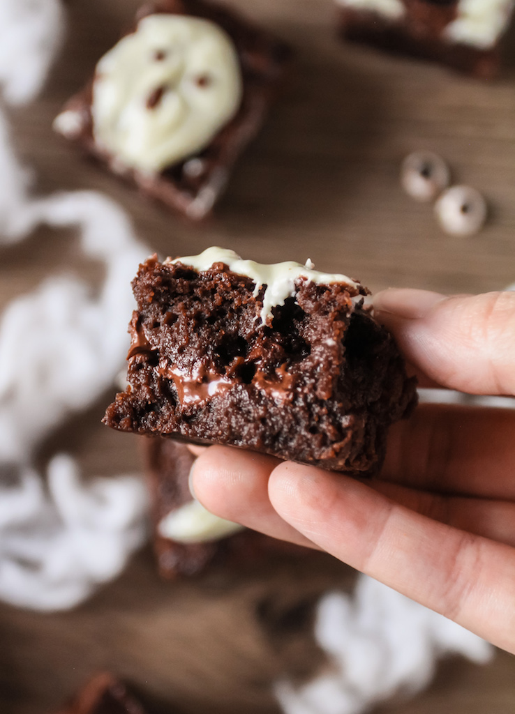 Spooky Vegan Mochi Brownies