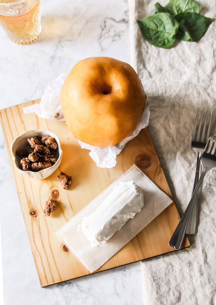 Champagne Tossed Pear Salad with Chevre