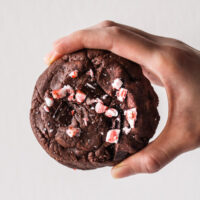 Peppermint Double Chocolate Fudge Cookie