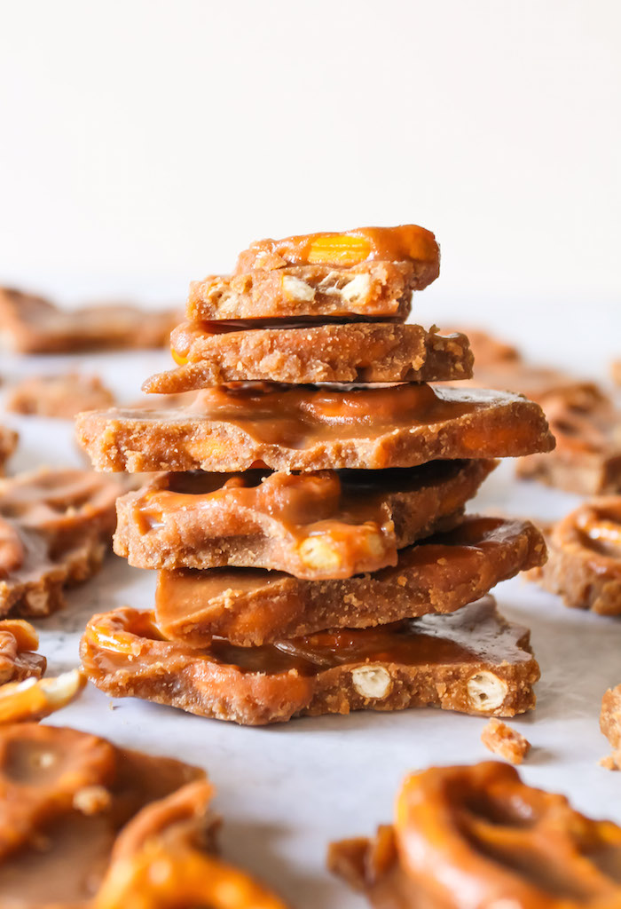 Salty Sweet Toffee Pretzel Bark