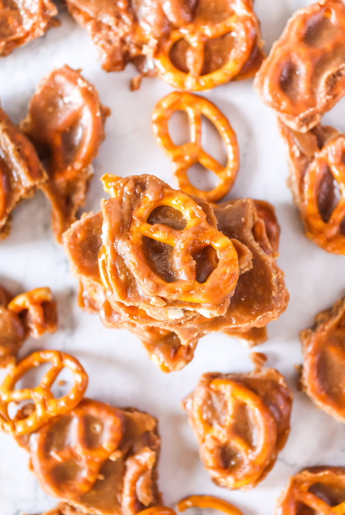 Salty Sweet Toffee Pretzel Bark