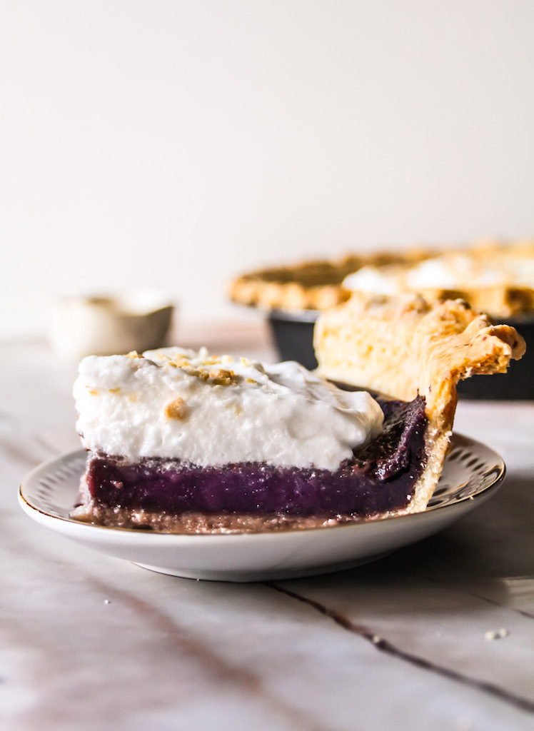 Purple Ube Pie with Coconut Whipped Cream