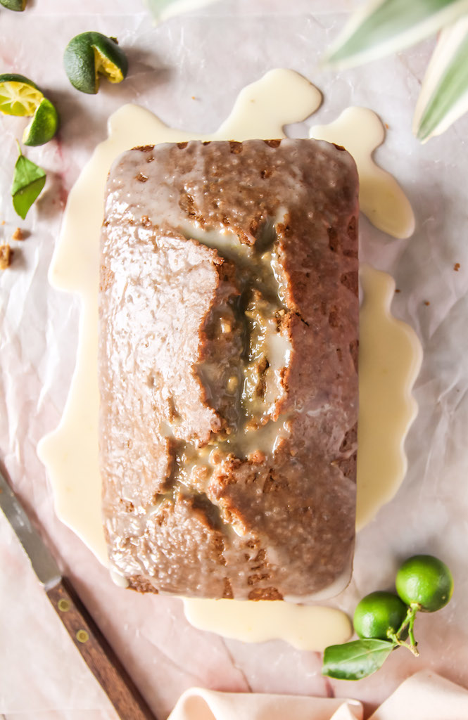 Zucchini Loaf Cake with Crunchy Calamansi Glaze