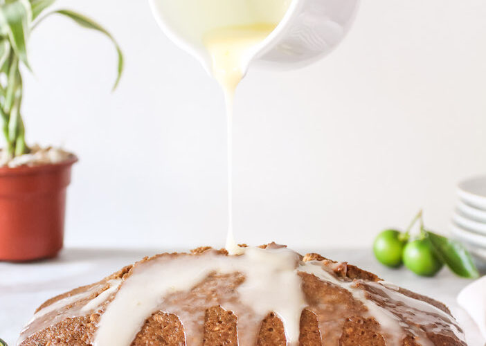 Zucchini Loaf Cake with Crunchy Calamansi Glaze